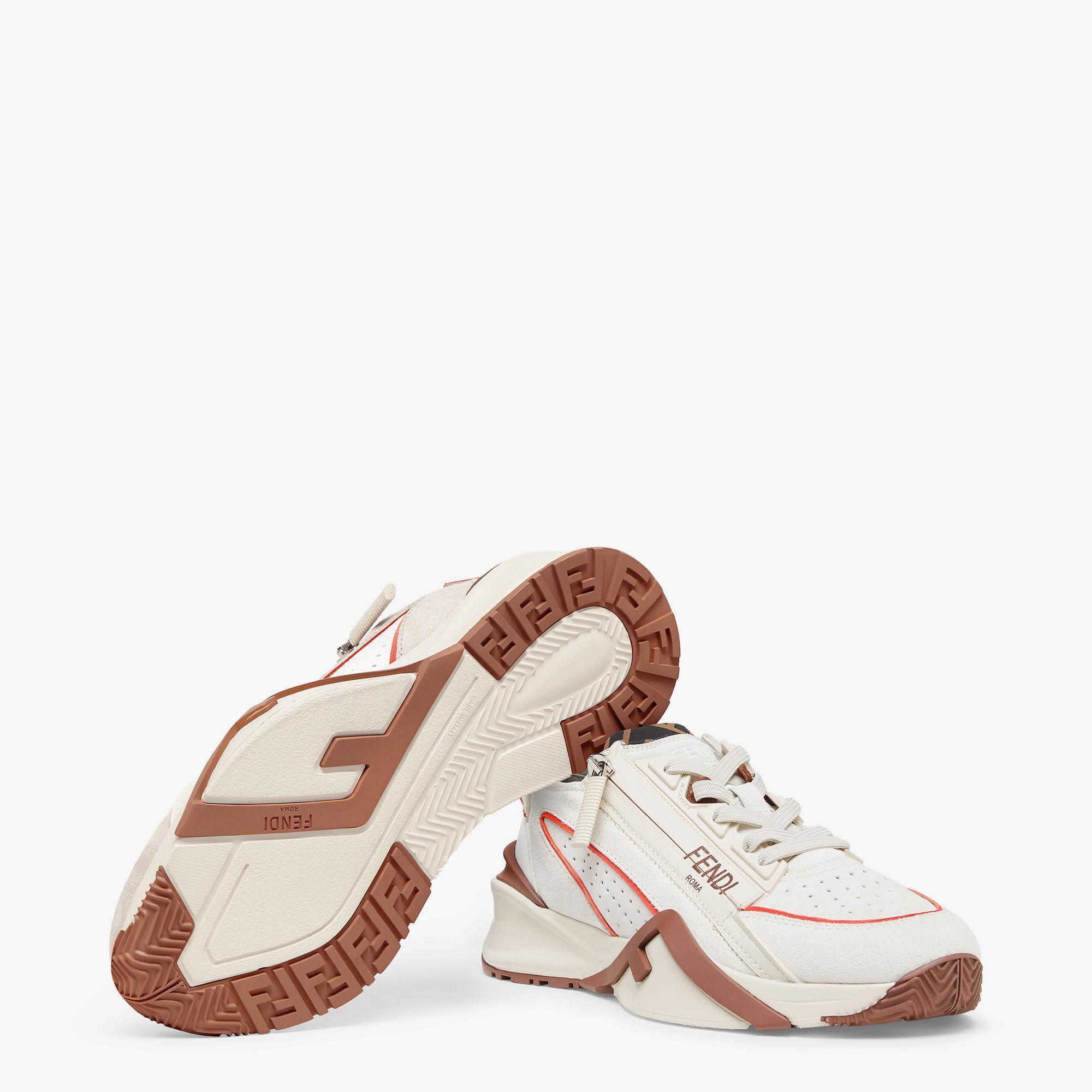 Fendi FlowWhite leather low-tops Product Image