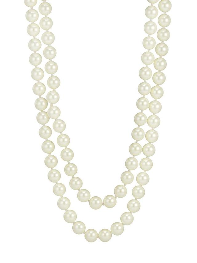 Womens Faux Pearl Rope Necklace Product Image