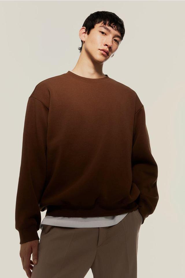 H & M - Relaxed Fit Sweatshirt - Beige Product Image