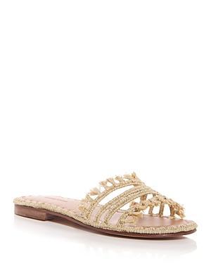 Carrie Forbes Womens Mars Raffia Woven Slide Sandals Product Image