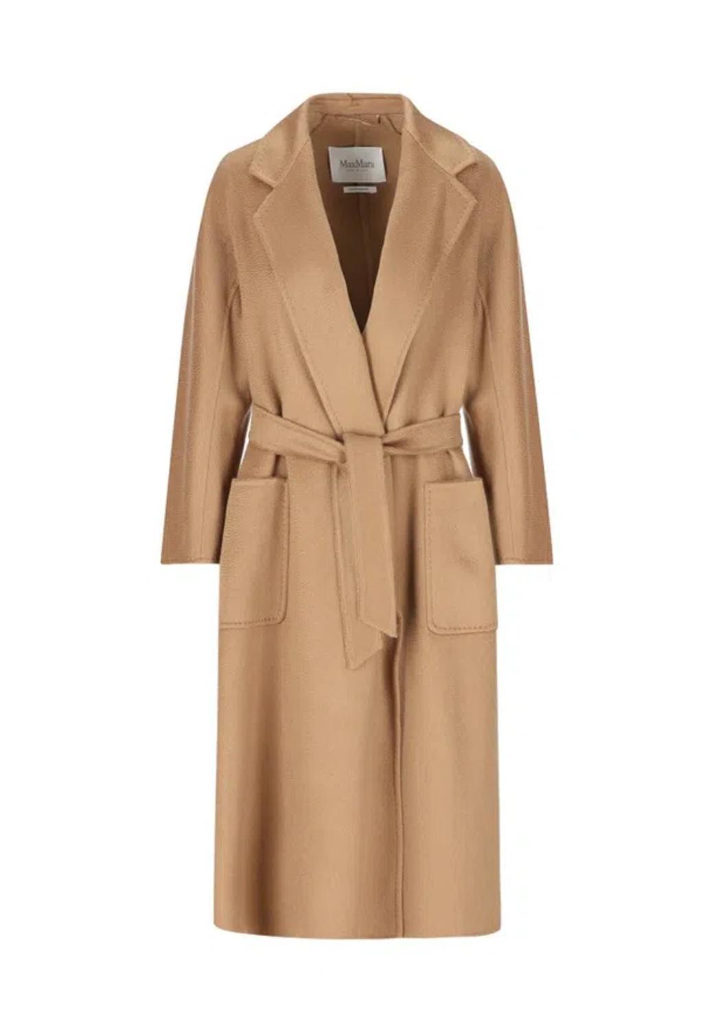 Ludmilla Belted Cashmere Midi Coat In Brown Product Image