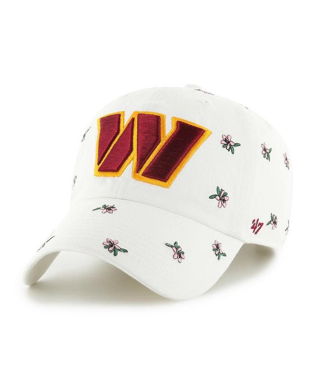 Womens 47 Brand White Washington Commanders Confetti Clean Up Adjustable Hat Product Image