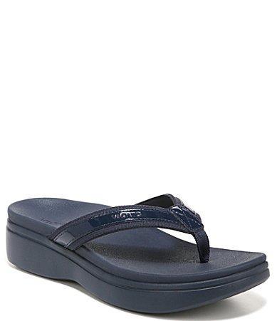 Vionic High Tide II Patent Platform Thong Sandals Product Image