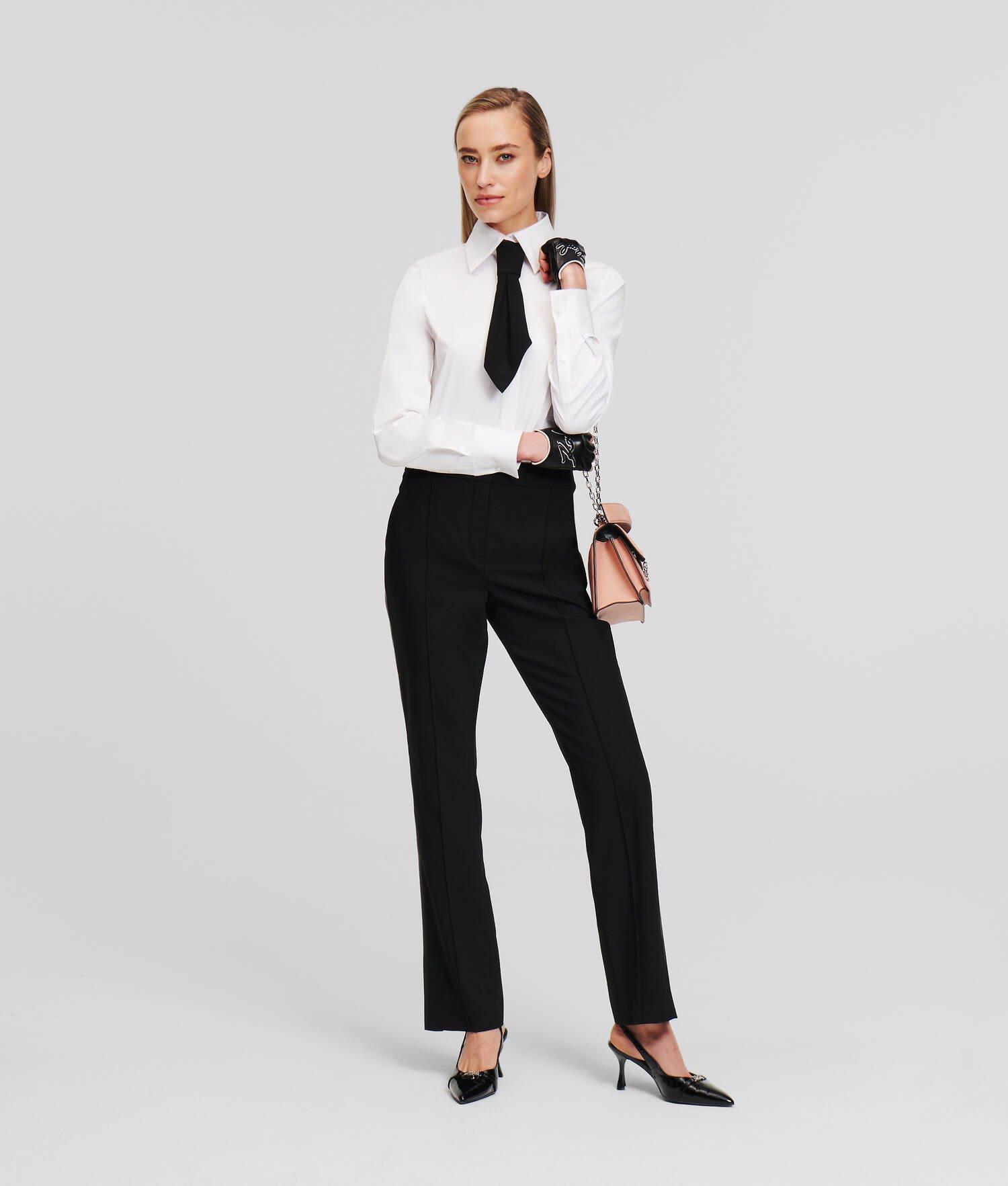 FAUX-LEATHER PANELED PANTS Product Image