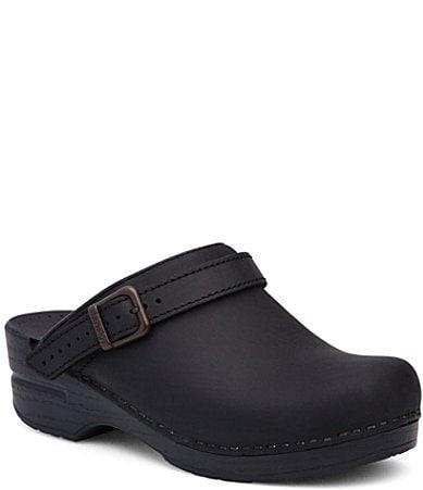 Dansko Ingrid Oiled Leather Buckle Clogs Product Image