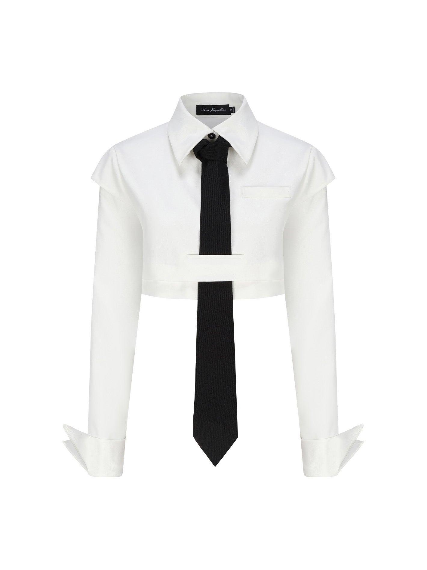 Portia Top + Tie (White) Product Image