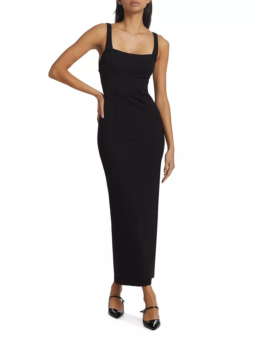 Cut-Out Ponte Maxi Dress Product Image