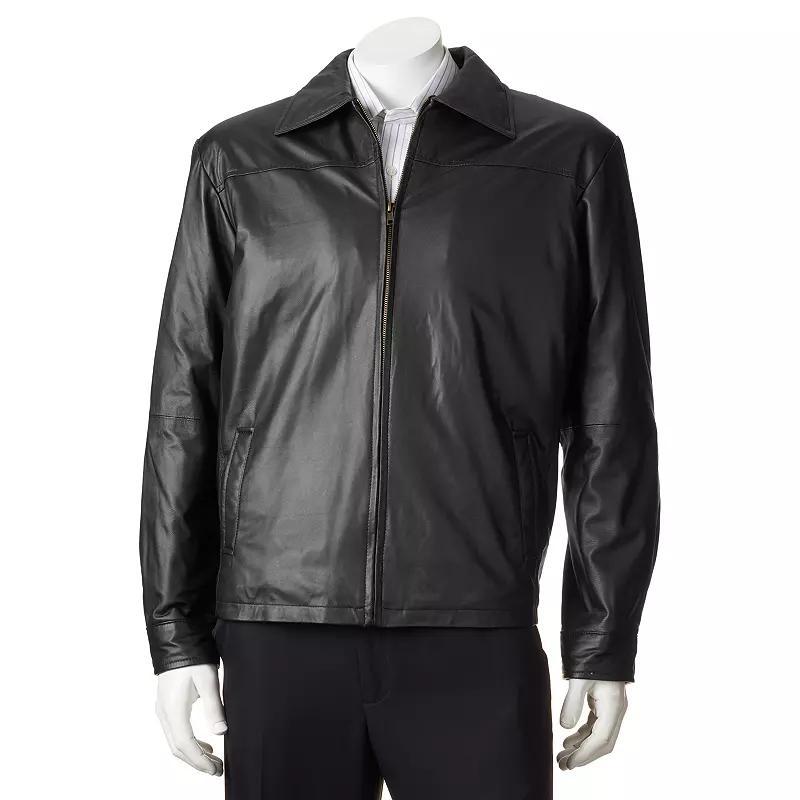 Big & Tall Excelled New Zealand Lamb Leather Open-Bottom Jacket, Mens Product Image