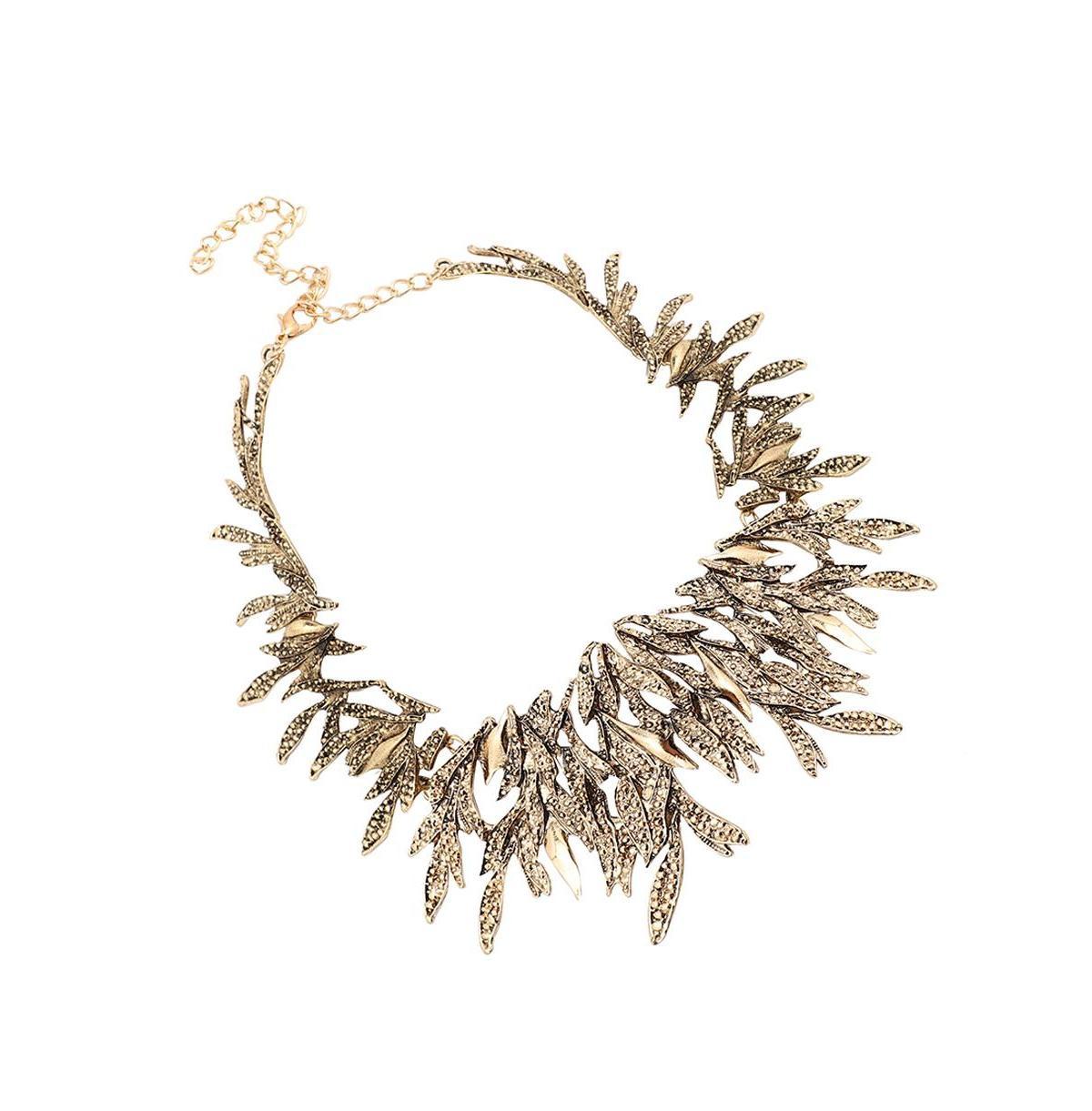 Sohi Womens Feather Statement Necklace Product Image