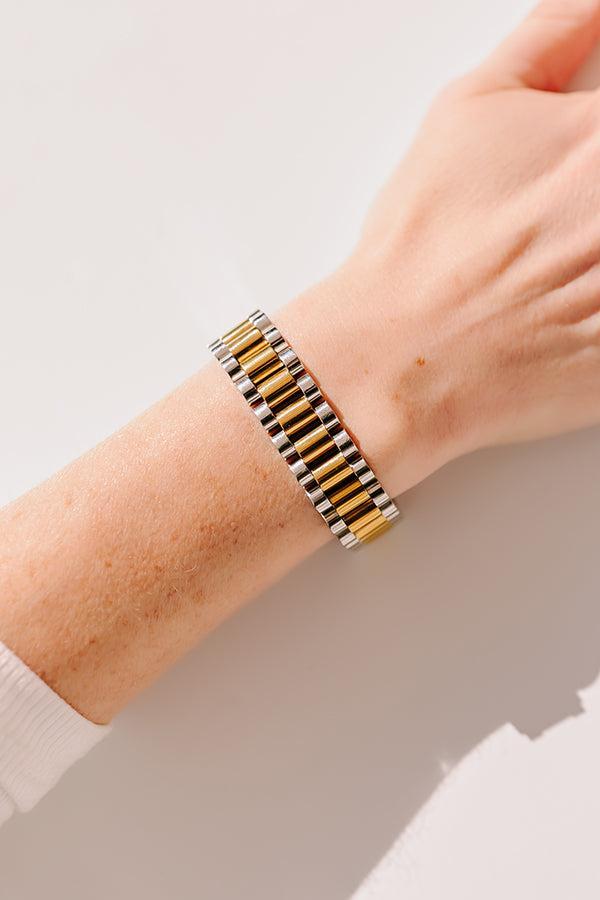 Large Watchband Bracelet in Silver Product Image