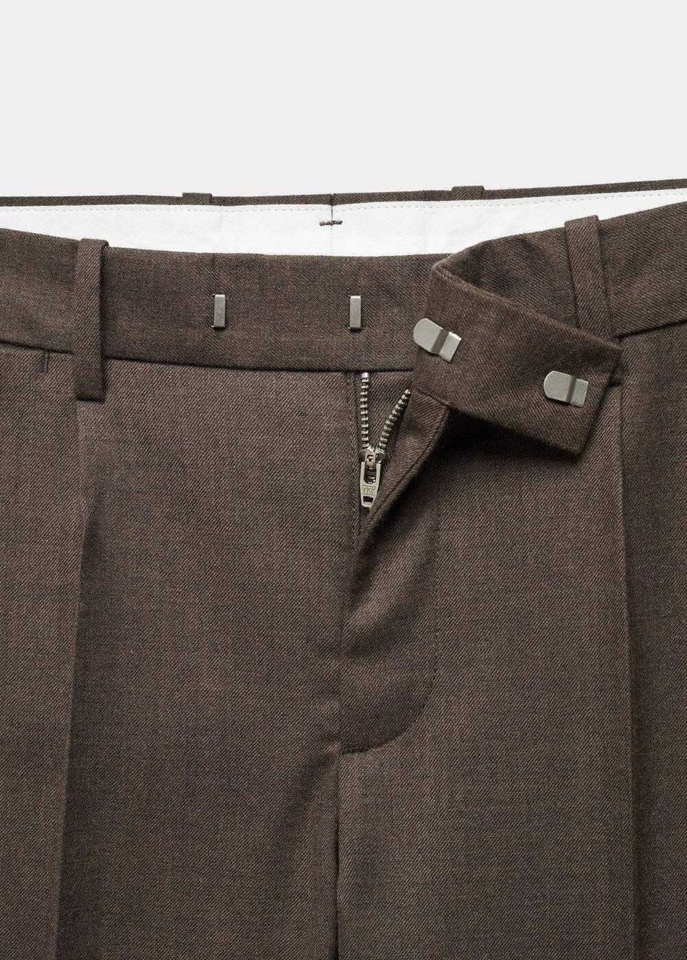 MANGO MAN - Pleat detail wool pants medium brownMen Product Image