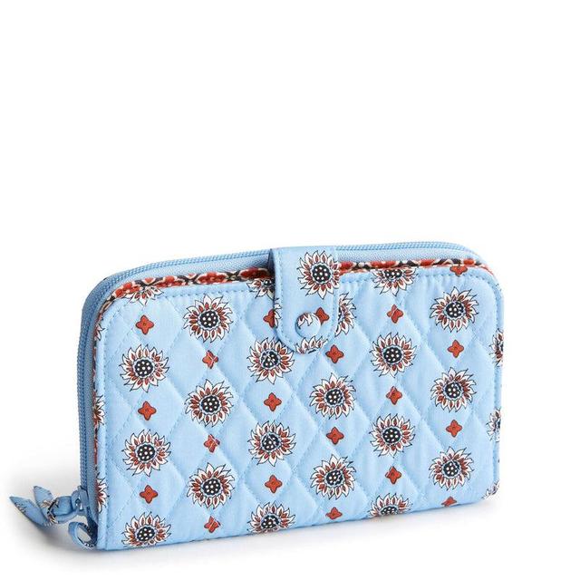 Vera Bradley Large Tab Wallet Women in Marrakesh Geos Blue Product Image