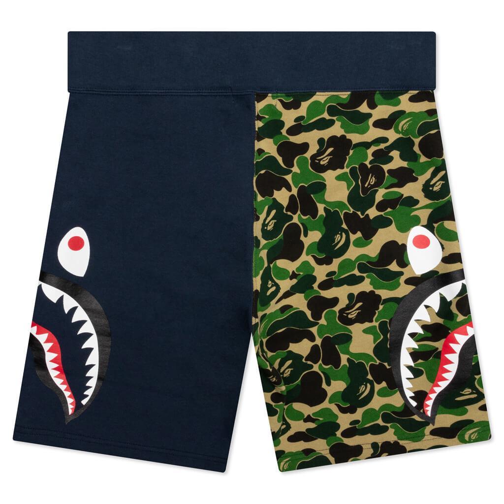 Abc Camo Side Shark Sweat Shorts - Green Male Product Image