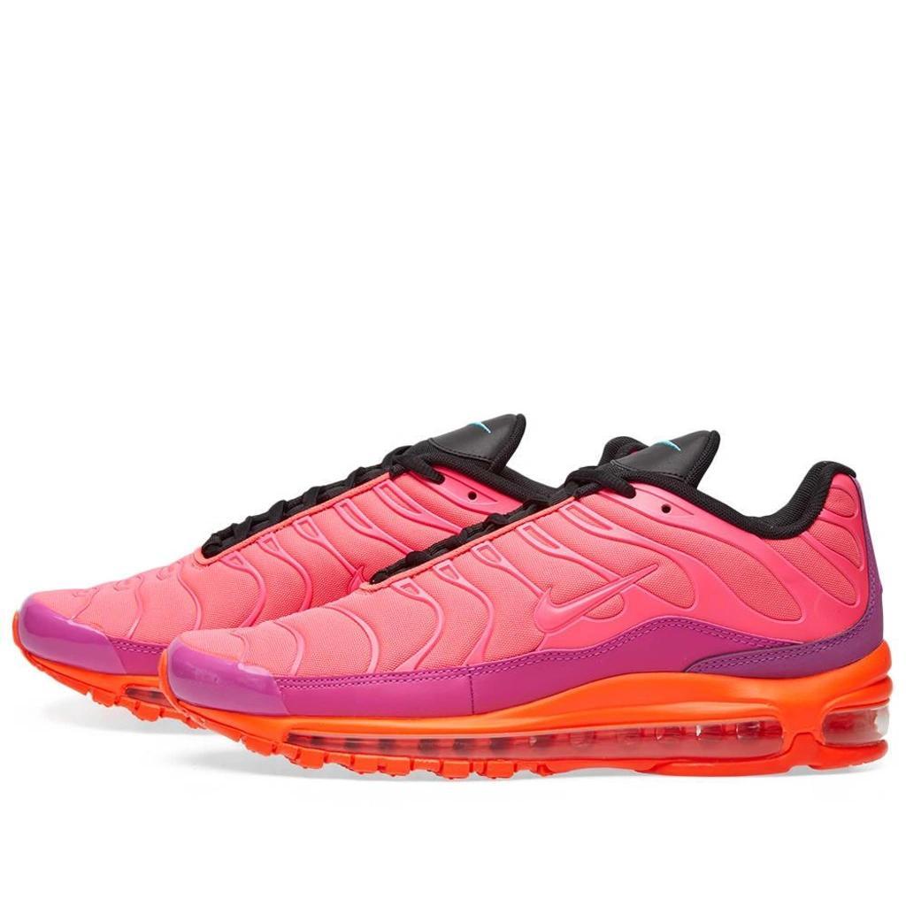 Men's Air Max 97/plus Casual Shoes, Pink/red Product Image