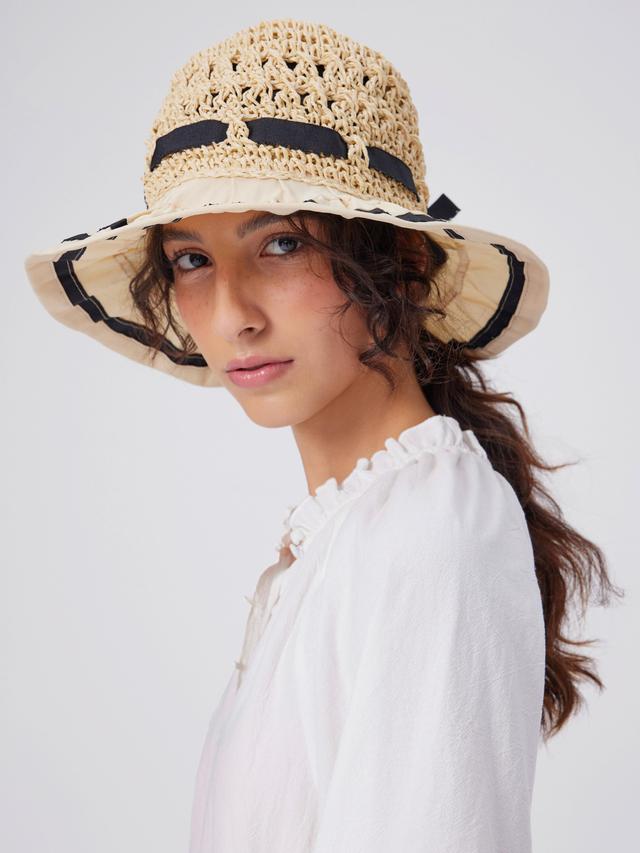 LACE BOWKNOT STRAW HAT Product Image