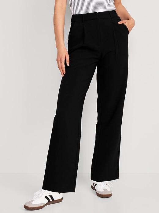 Extra High-Waisted Taylor Wide-Leg Trouser Pants Product Image