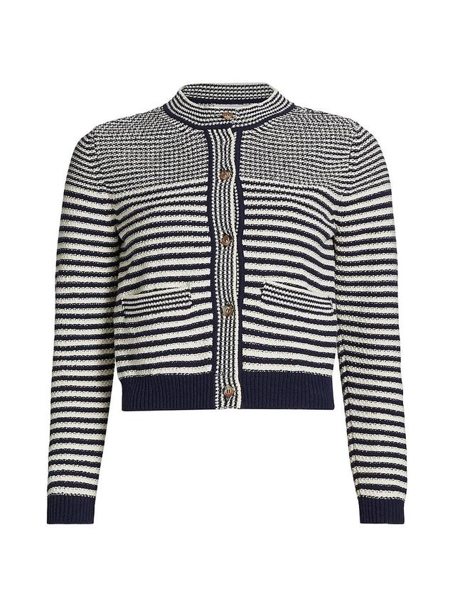 Womens Compact Stripe Cardigan Product Image