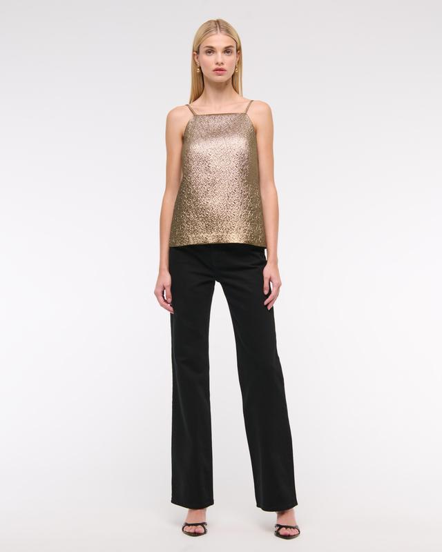 High-Neck Metallic Long-Length Top Product Image