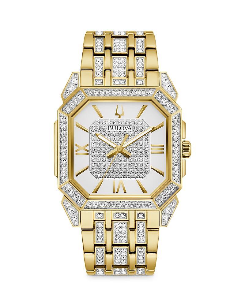 Bulova Mens Crystal Pave Two Tone Bracelet Watch Product Image