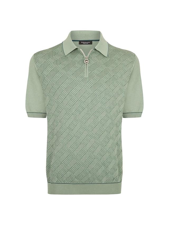 Mens Zip Polo Shirt Product Image