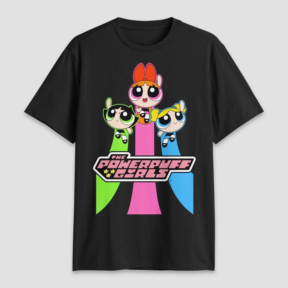 Mens The Powerpuff Girls Short Sleeve Graphic Jersey - Black Product Image