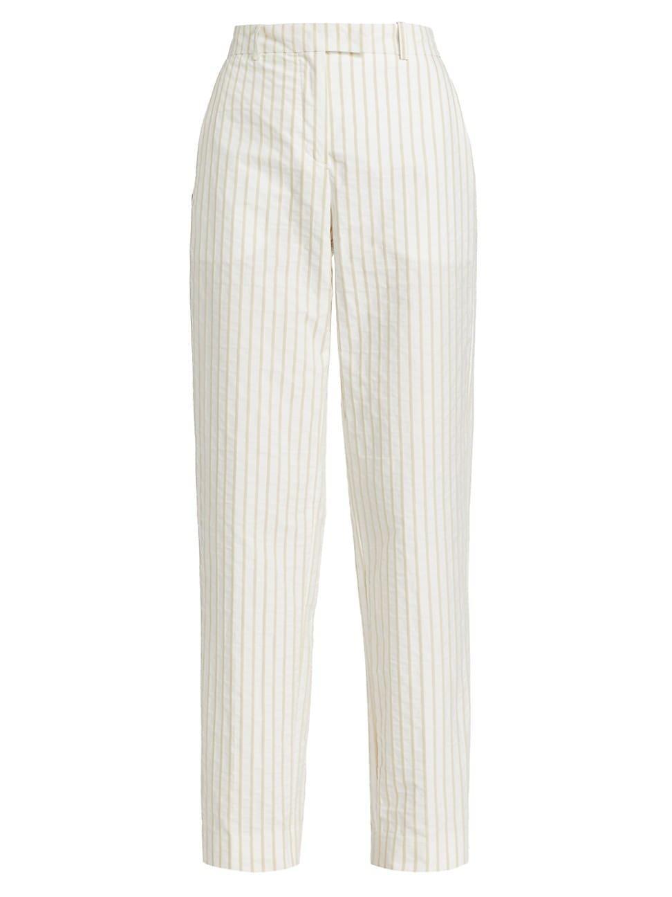 Womens Striped Wide-Leg Trousers product image