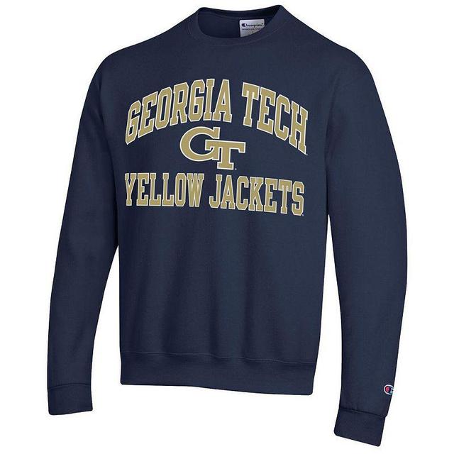 Mens Champion Georgia Tech Yellow Jackets High Motor Pullover Sweatshirt Blue Product Image