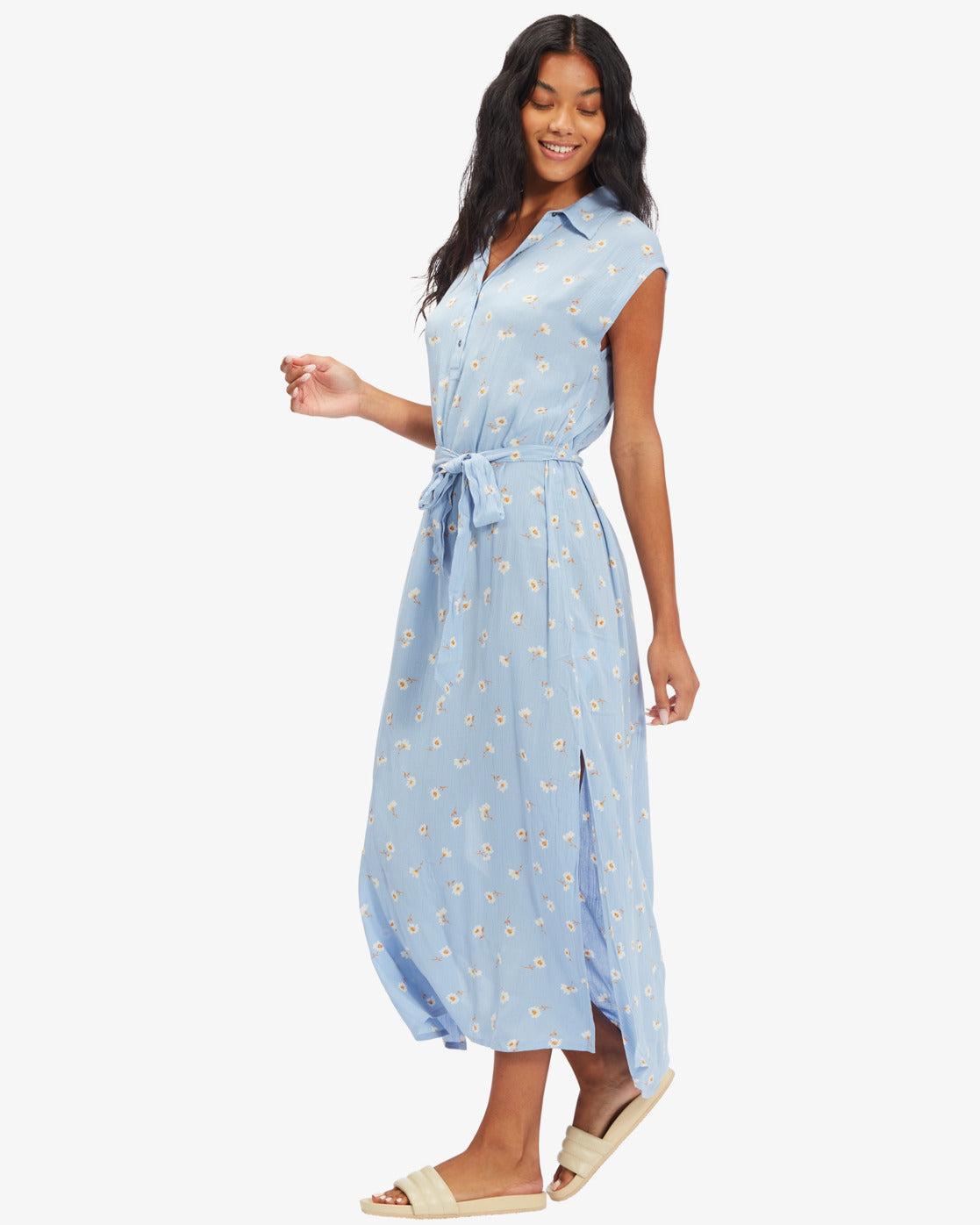 Lovely Ways Woven Dress - Sweet Blue Female Product Image