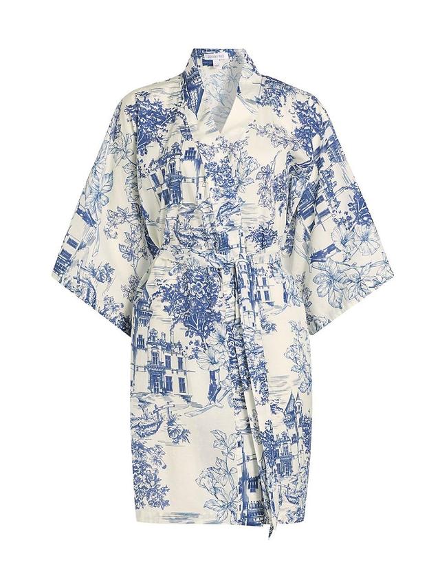 Womens House On A Hill Toile Cotton Sleep Robe Product Image