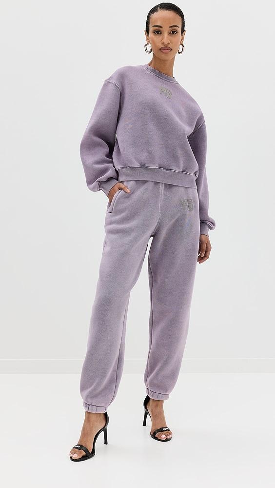 Alexander Wang Essential Terry Classic Sweatpants Puff Paint Logo | Shopbop Product Image