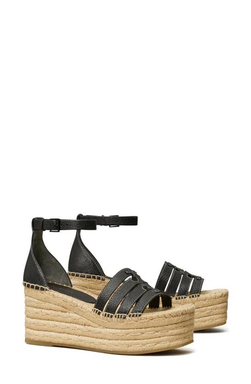 Tory Burch Ines Ankle Strap Espadrille Platform Wedge Sandal Product Image