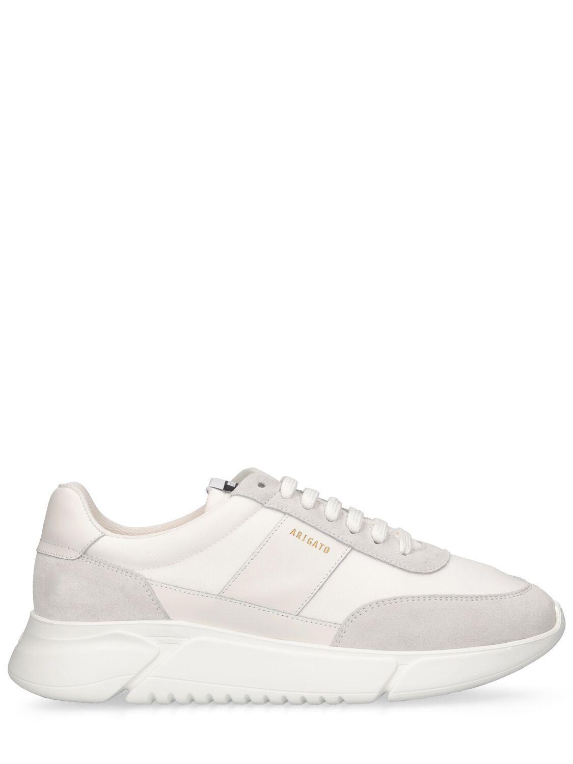 AXEL ARIGATO Genesis Vintage Runner Leather Sneakers In Beige,white Product Image