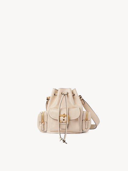 Camera Bucket bag in shiny leather Product Image