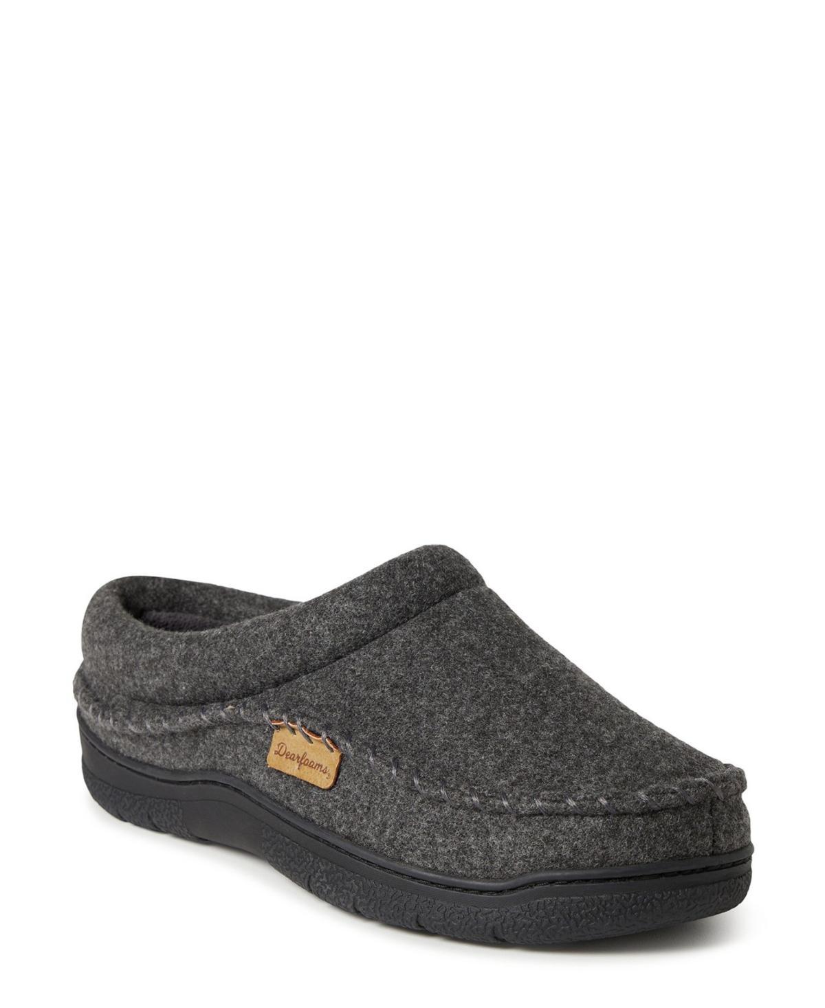 Dearfoams Thompson Wool Blend Mens Clog Slippers Product Image