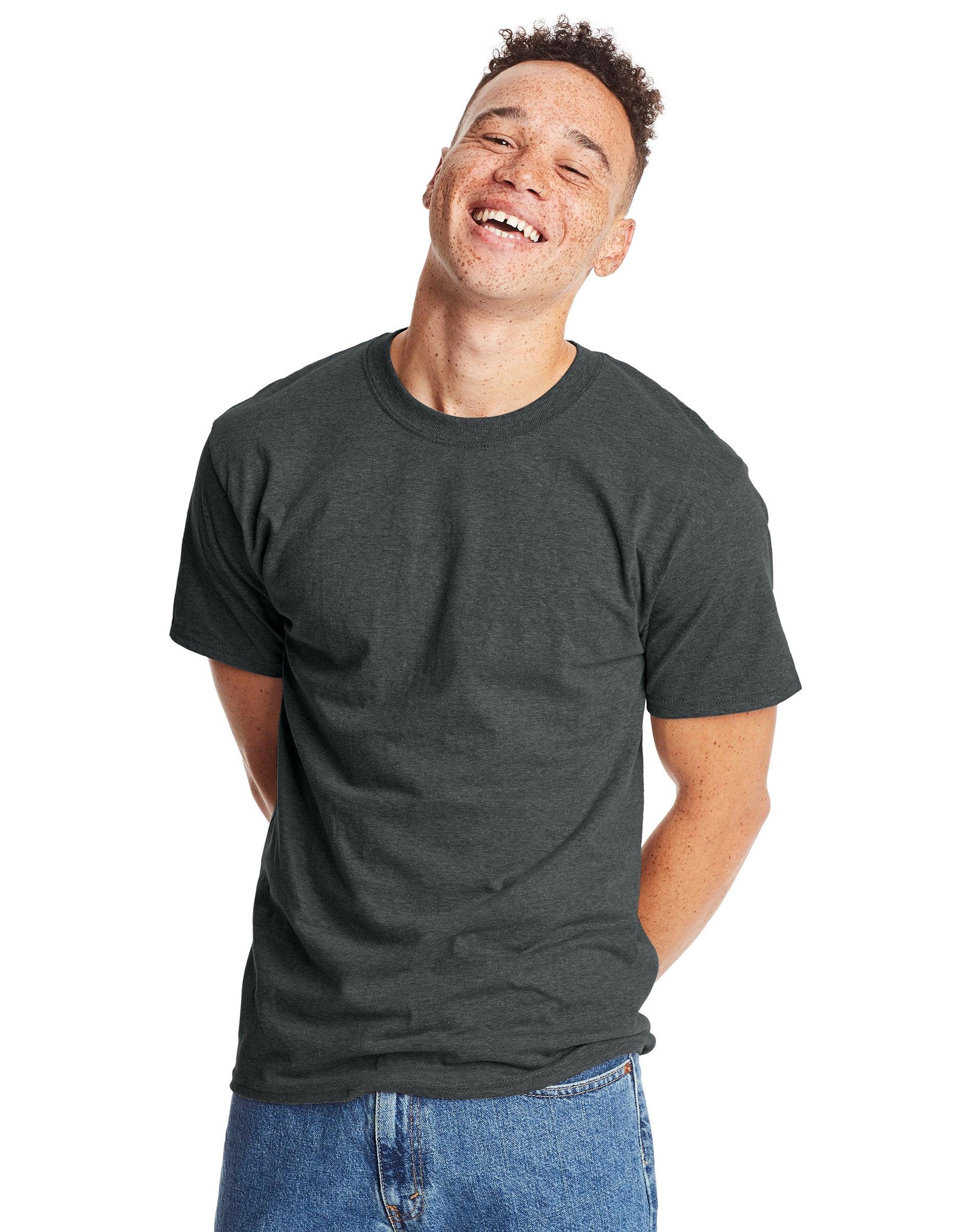 Hanes Beefy-T Unisex Heavyweight Cotton T-Shirt (Big & Tall Sizes Available) Smoke Gray 3XL Product Image