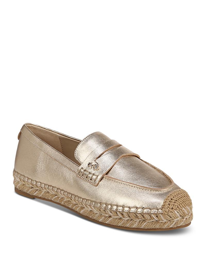 Womens Kai Metallic Leather Espadrille Loafers Product Image