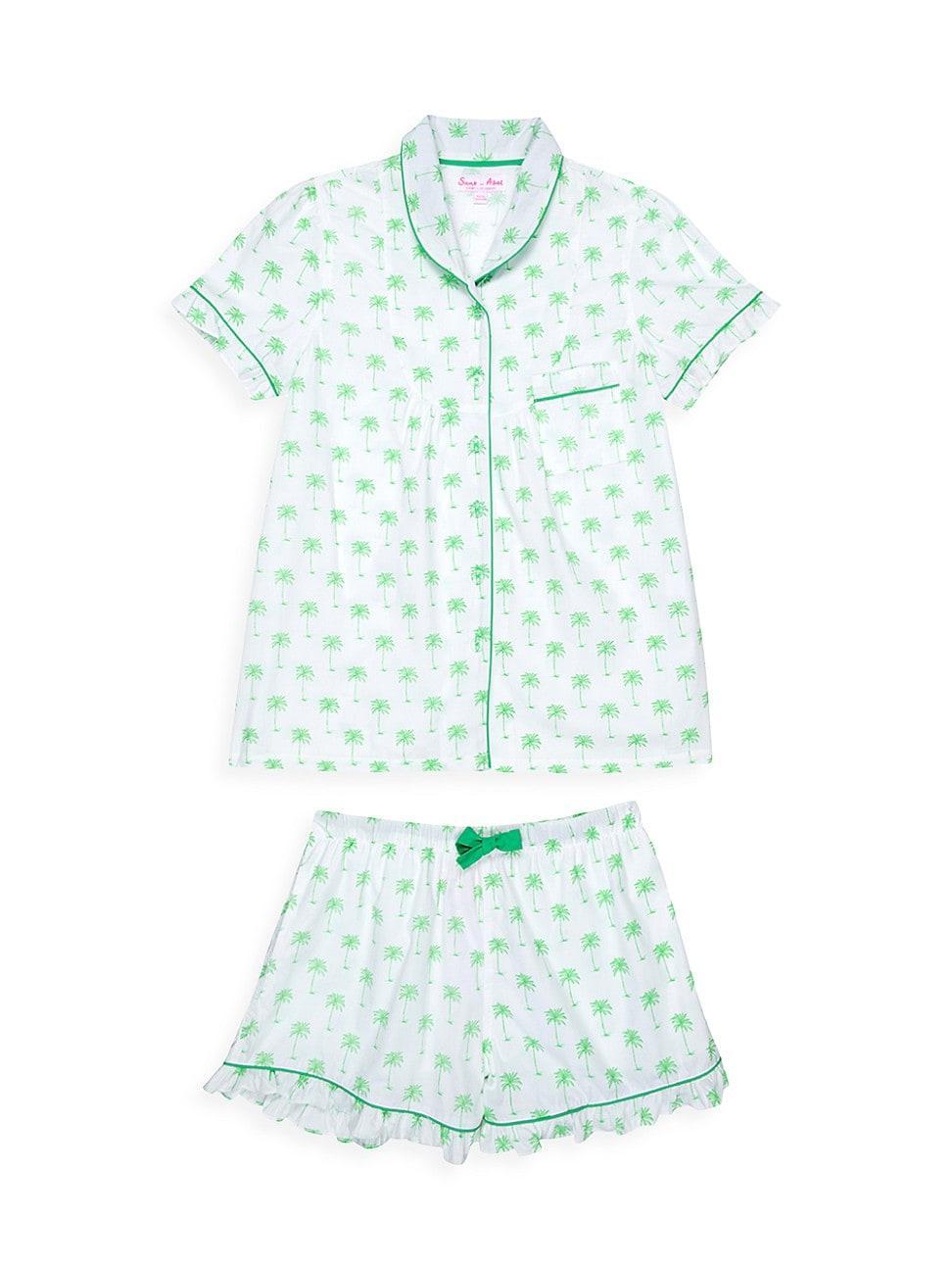 Womens Palm Tree Shirt + Boxer Short Set Product Image