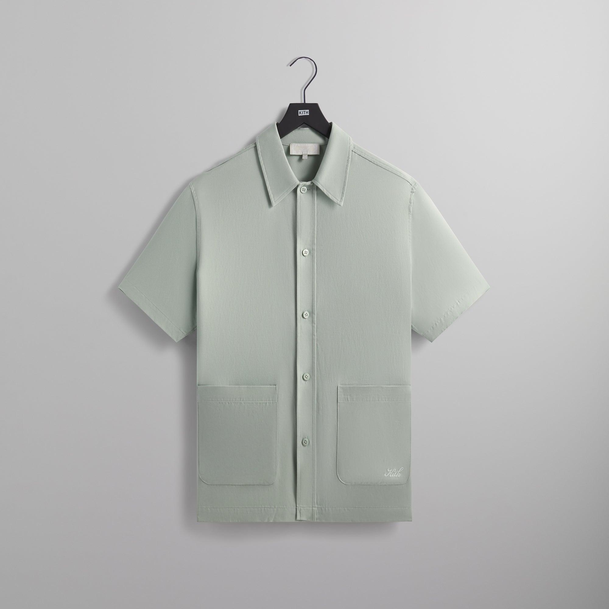 Kith Silk Cotton Boxy Collared Overshirt - Brine Male Product Image