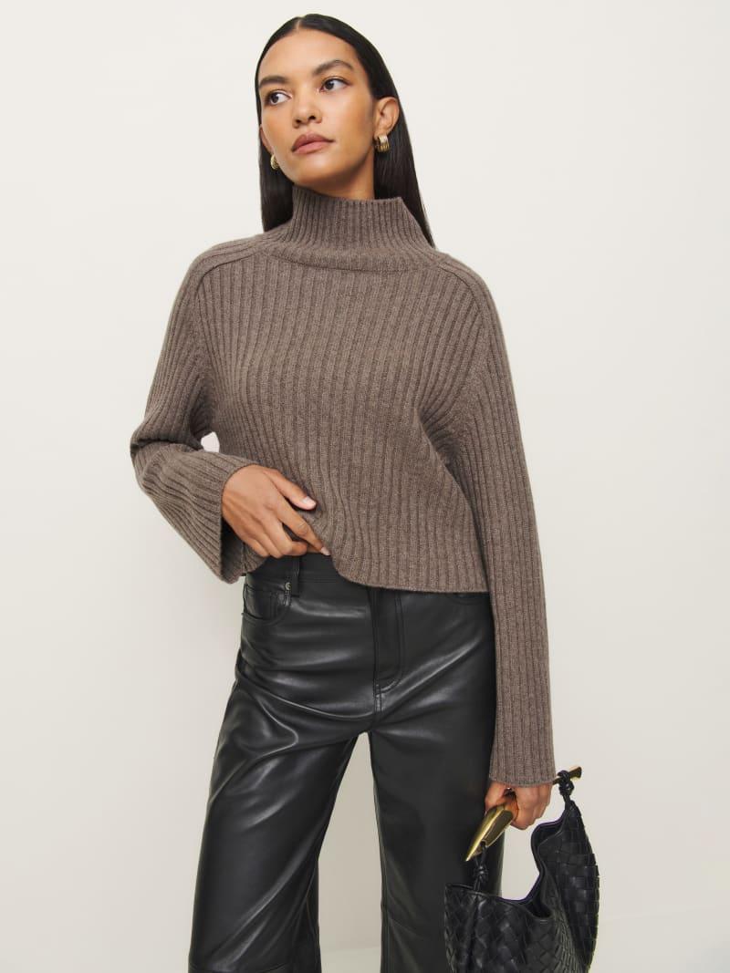 Brooke Cashmere Cropped Turtleneck Product Image