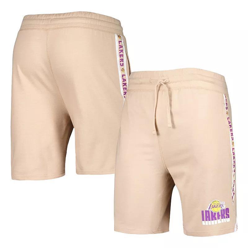 Mens Concepts Sport Tan Los Angeles Lakers Team Stripe Shorts Product Image