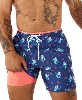 Chubbies Mens The Triton Of The Seas Quick-Dry 5-1/2 Swim Trunks with Boxer Brief Liner Product Image