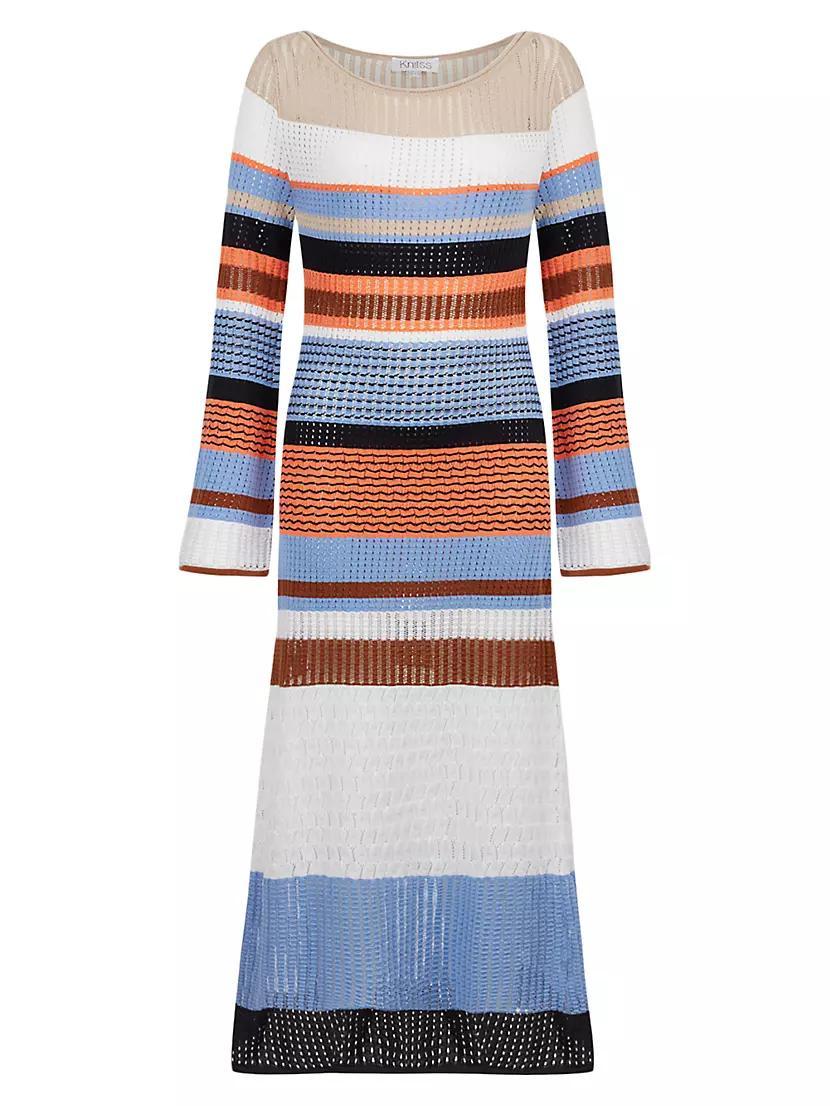 Felix Striped Pointelle Maxi Dress Product Image