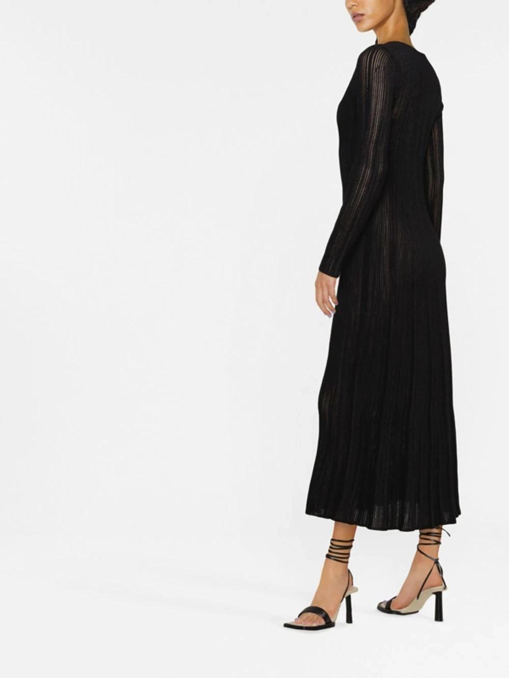 Aliza Knitted Midi Dress In Black Product Image