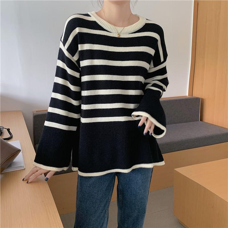 Crewneck Striped Sweater Product Image