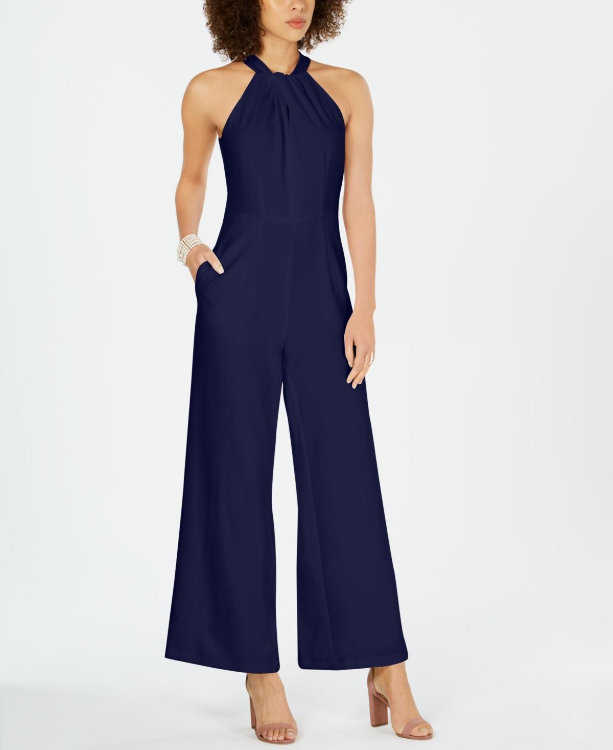 julia jordan Twist-Front Halter Jumpsuit Product Image