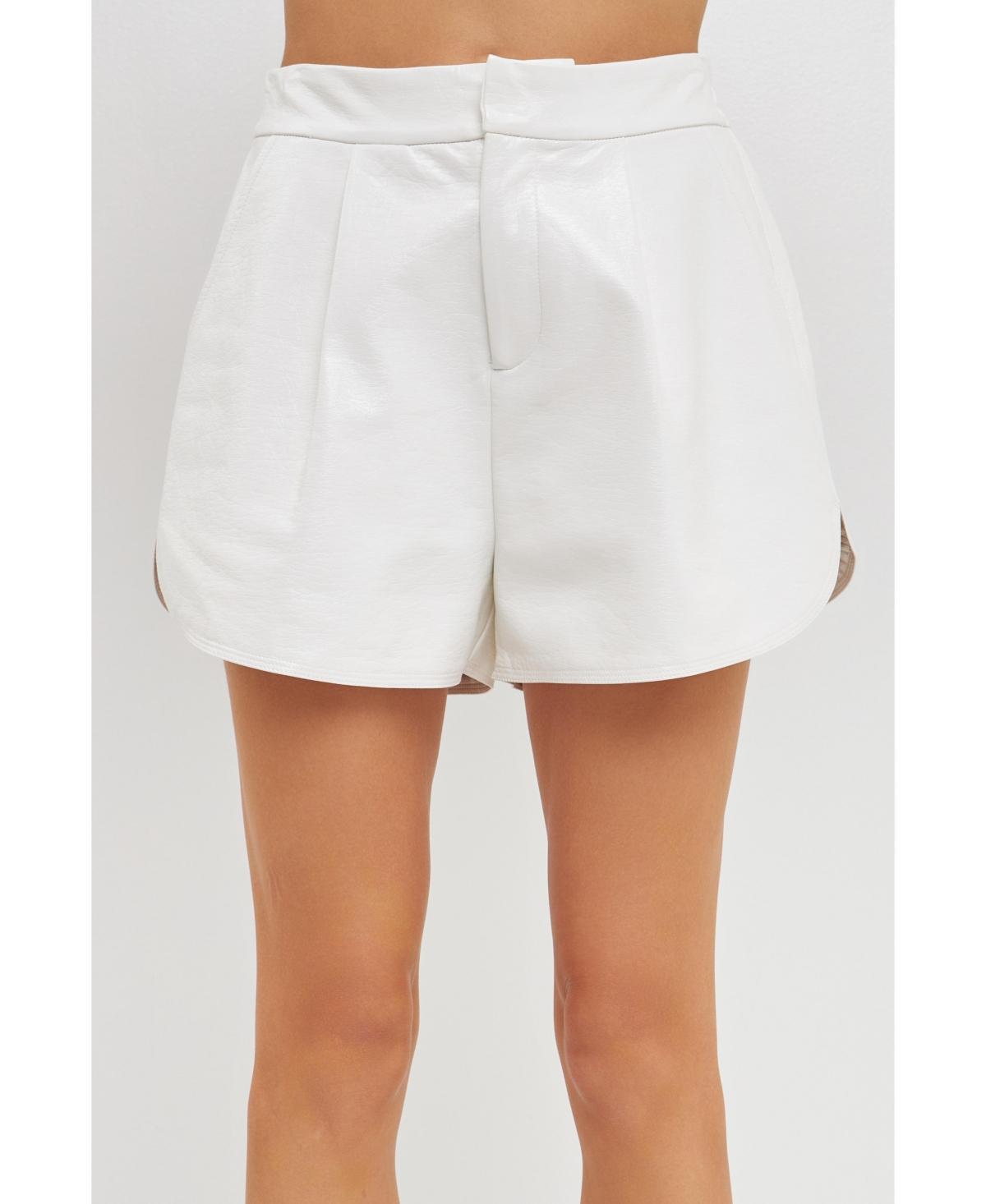 Grey Lab Shiny Faux Leather Shorts Product Image