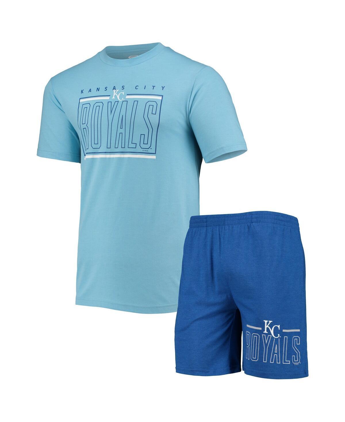 Mens Concepts Sport Royal/Light Kansas City Royals Meter T-Shirt and Shorts Sleep Set Product Image