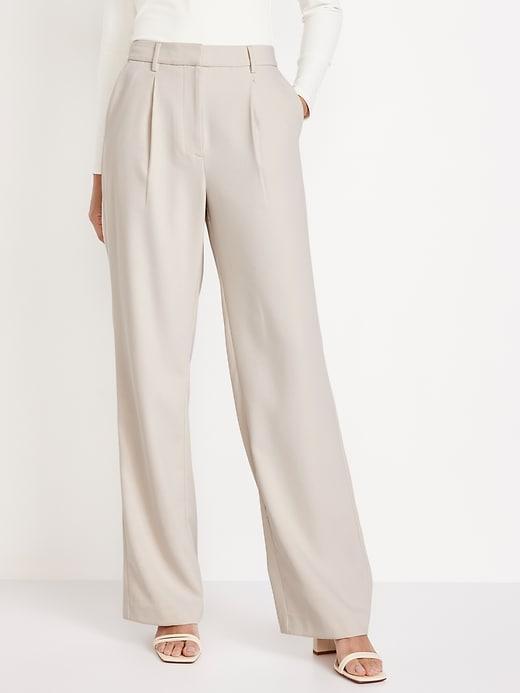 Extra High-Waisted Taylor Wide-Leg Trouser Pants Product Image