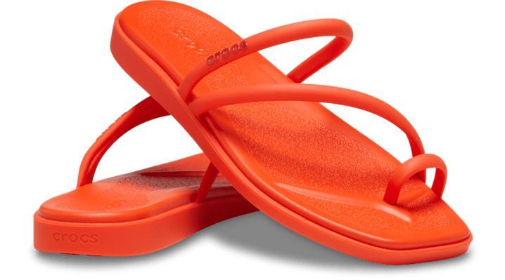 Womens Crocs Miami Toe Loop Sandal - Lava Product Image