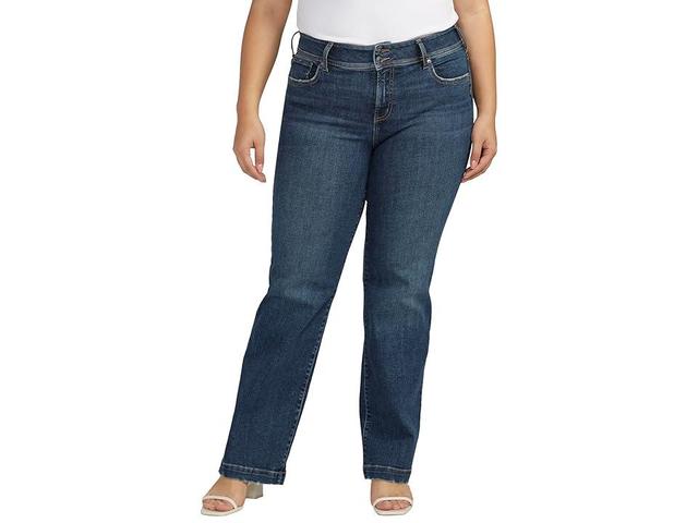 Silver Jeans Co. Plus Size Suki Mid-Rise Trousers Leg Jeans W93910EAE337 (Indigo) Women's Jeans Product Image